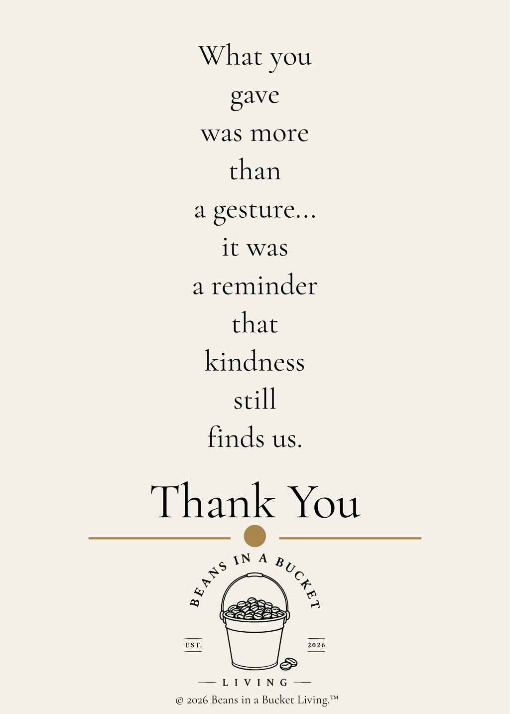 Thank You Card - Given - Digital Download