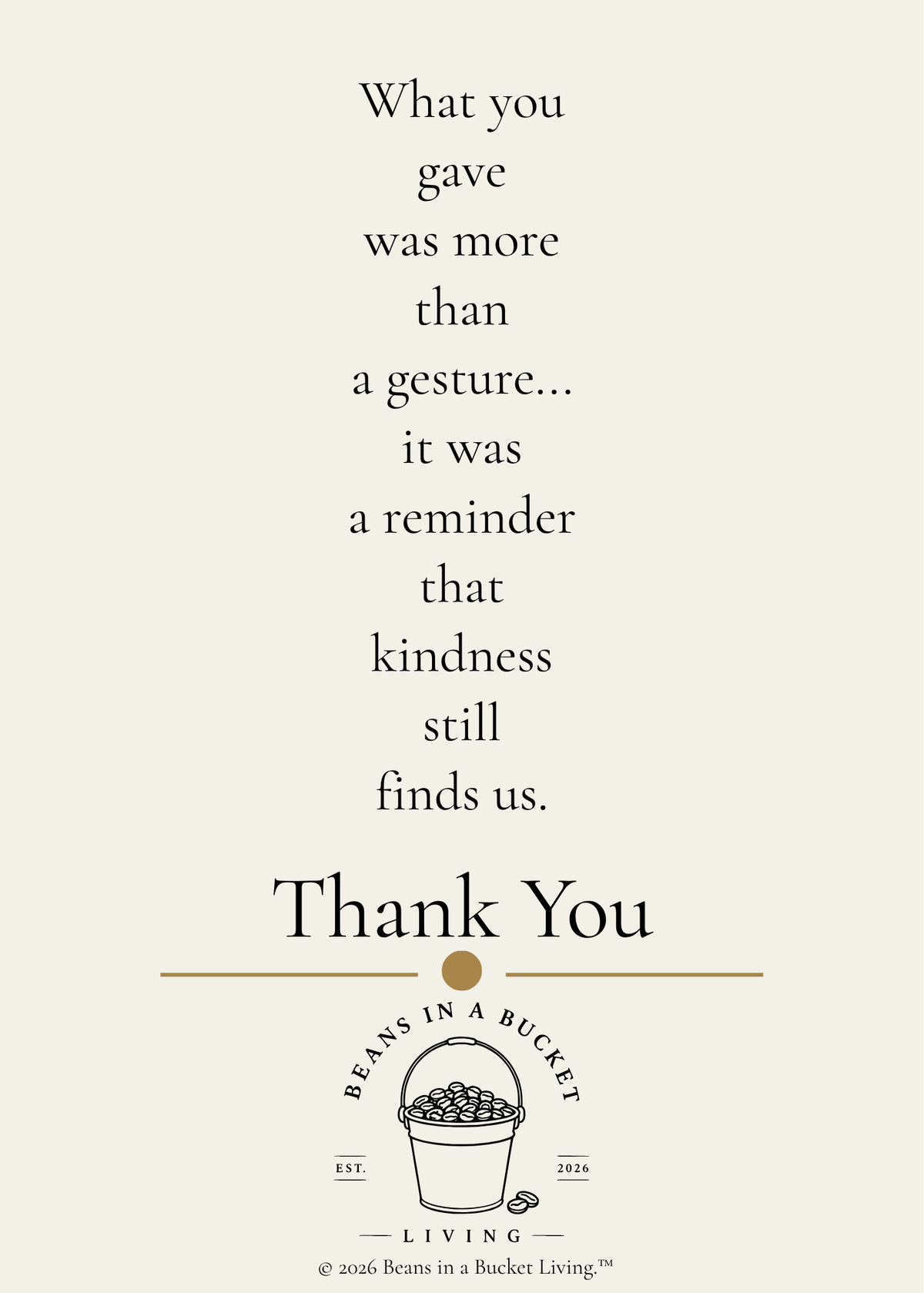 Thank You Card - Given - Digital Download