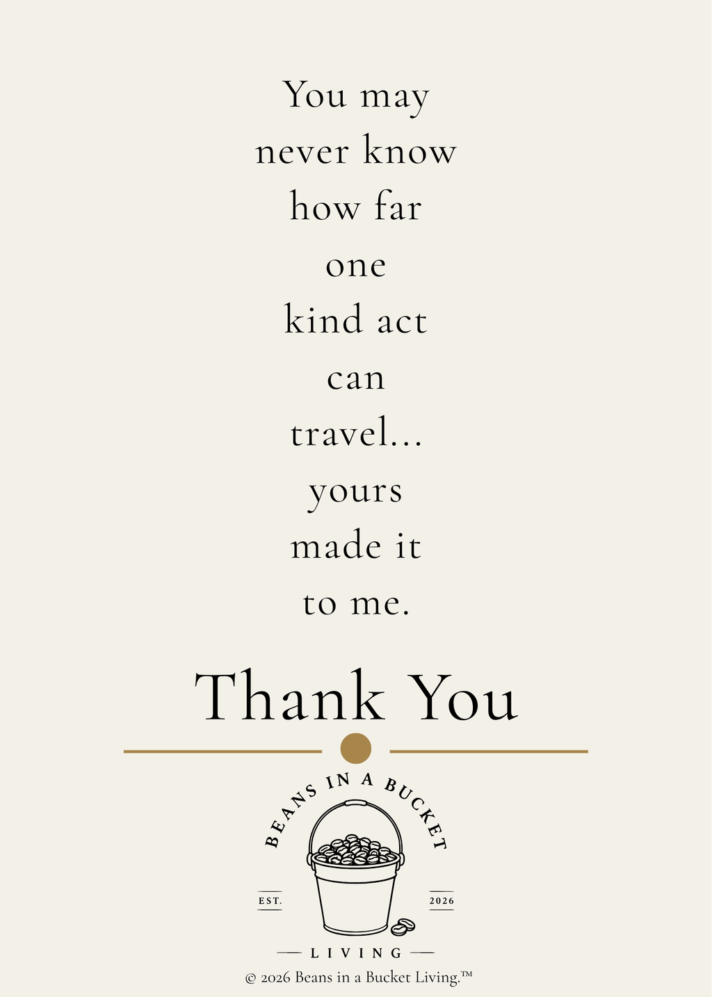 Thank You Card - Kindness - Digital Download