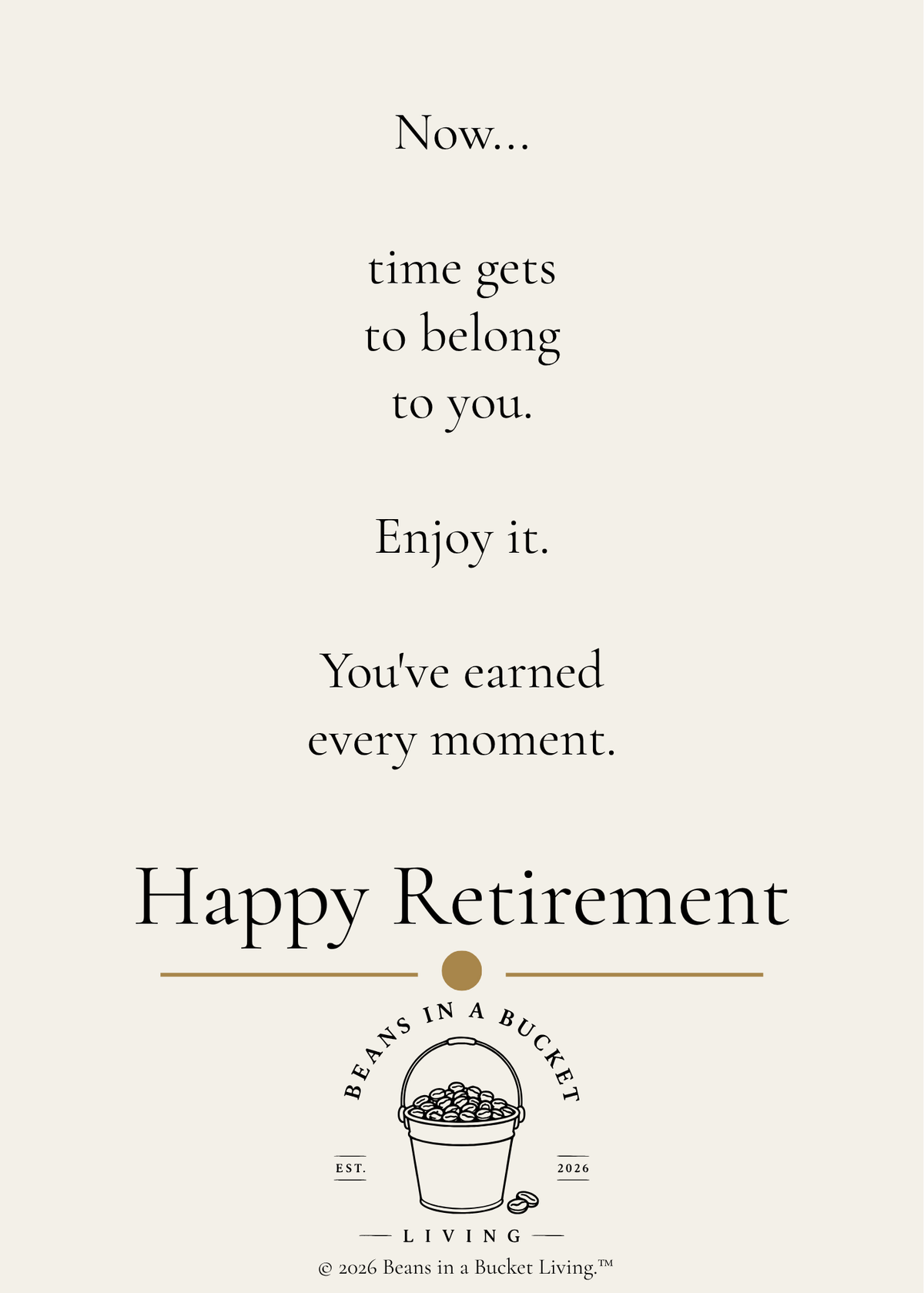 Retirement Card – Time – Digital Download