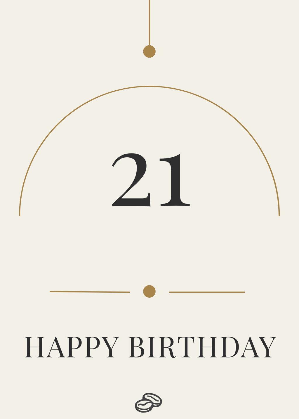 21st Birthday Card - The Beginning - Digital Download