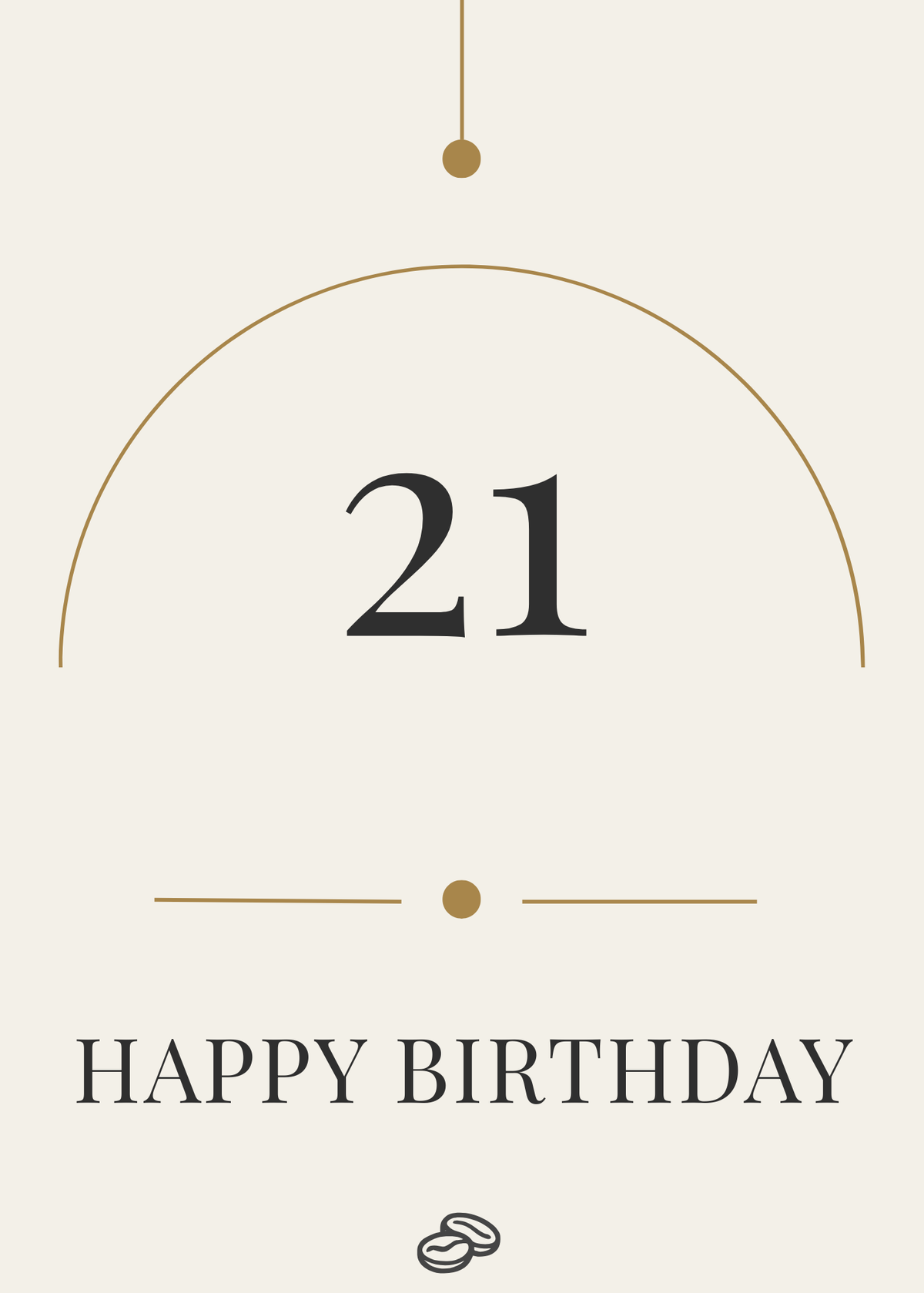 21st Birthday Card - The Beginning - Digital Download