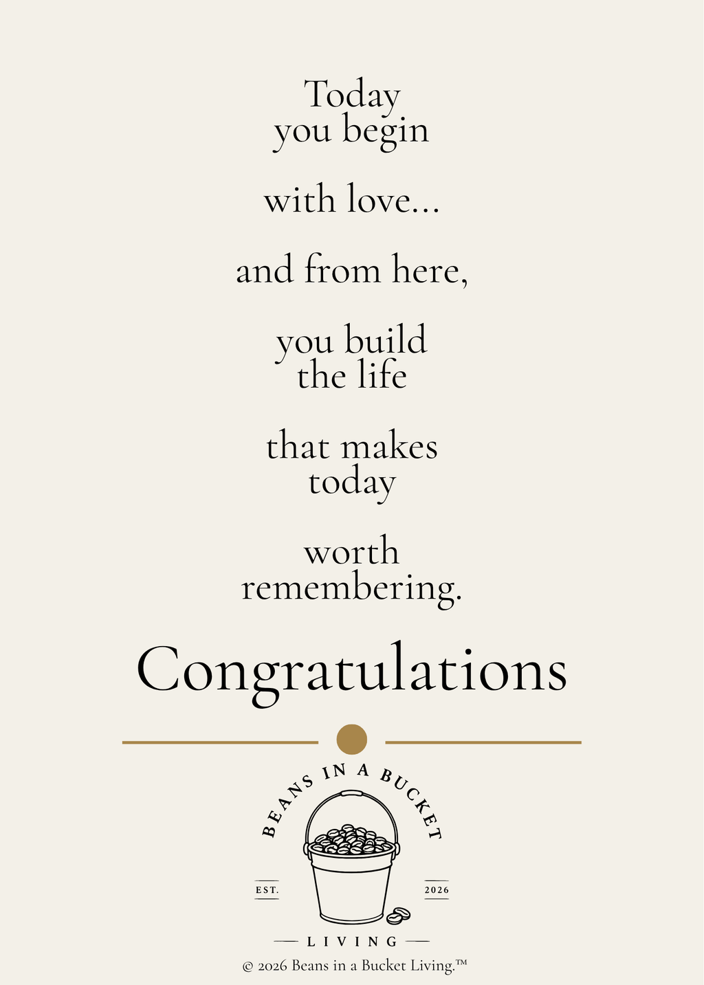 Wedding Card - From Here On - Digital Download