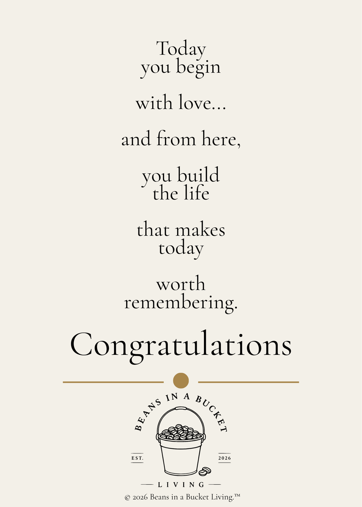 Wedding Card - From Here On - Digital Download